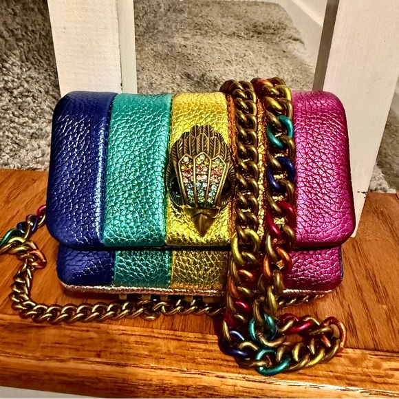 Kurt Geiger Rainbow Metallic Crossbody Bag comes with free designer Jewerly. - Picture 2 of 10